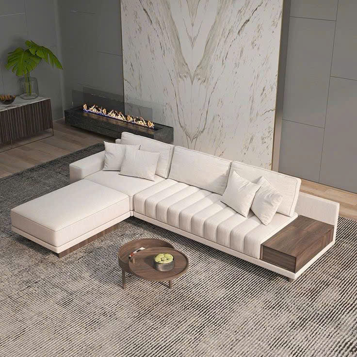 Sofa chữ L 2m4 kèm đôn 80x60 – Giá 6 triệu